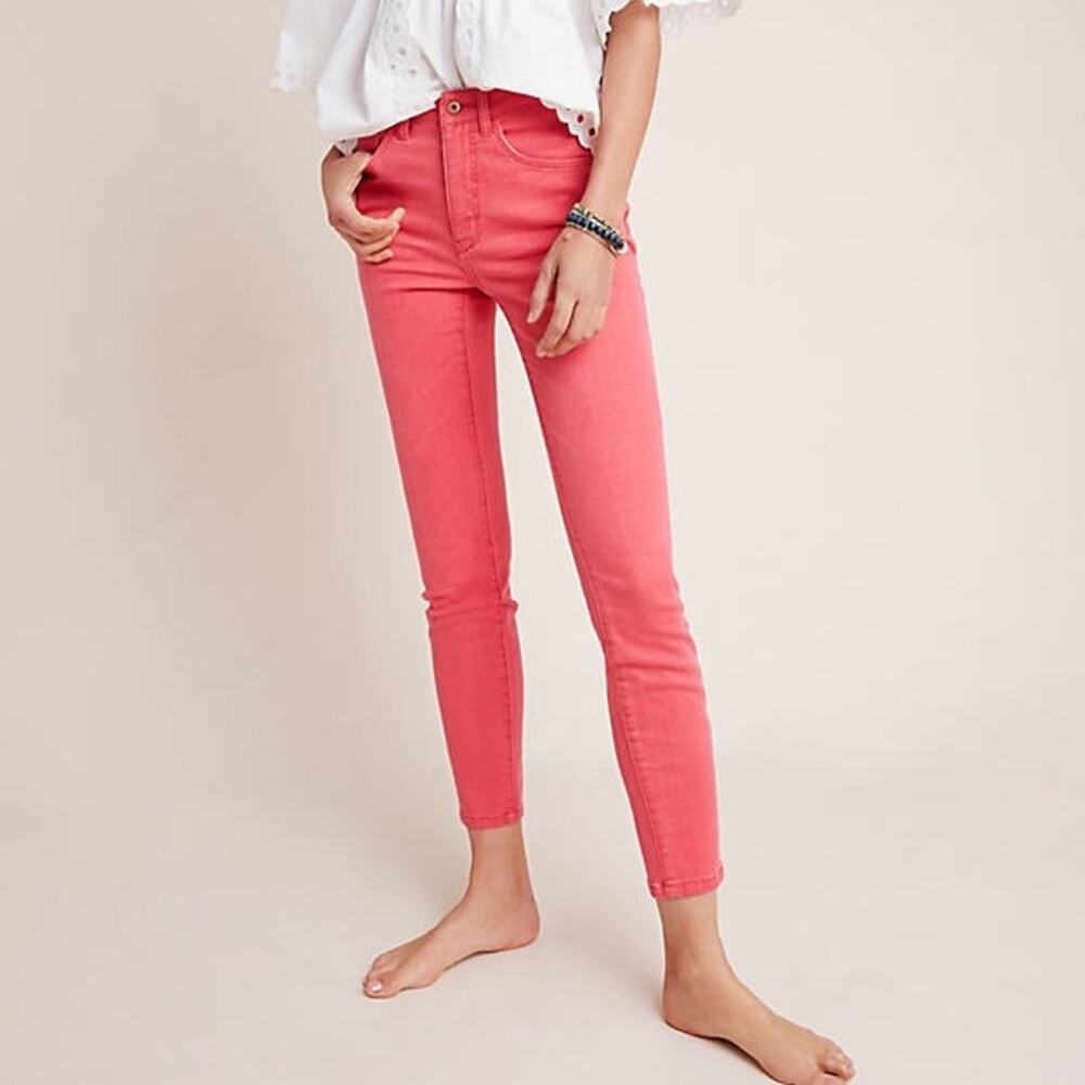 Anthropologie Pilcro High Rise Slim Jean Distressed